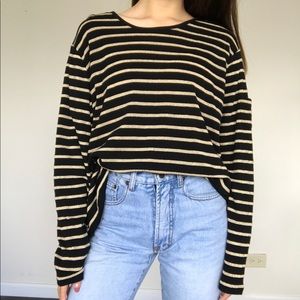 NWOT Ralph Lauren glitter stripe top long sleeve